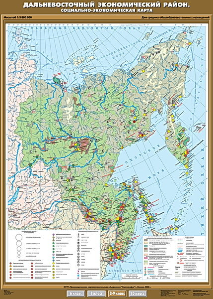 Карта дальнего востока экономический район